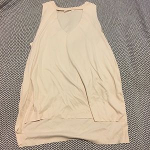 Very light pink v cut neck top